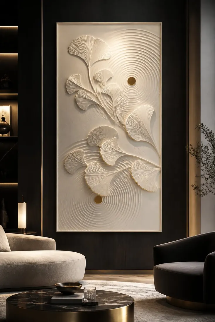 Botanical relief wall concept